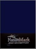 Produkt-Bild: Jersey Spannbettlaken 180x200 - 200x200 cm Navy blau 100% BW