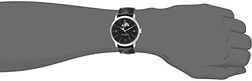 Men's MOA08689 Stainless Steel Automatic Watch with Faux-Leather Band