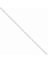 Genuine .925 Sterling Silver 2.45mm Loose Rope Chain 16 Inch Length 5.7 Grams. 100% Satisfaction Guaranteed.