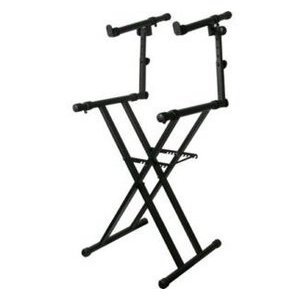 Odyssey LTBXS2 Two Tier X-Stand: Heavy-Duty Double Braced Dj Coffin / Keyboard Stand