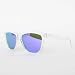 Oakley - Frogskins Polished Clear Sunglasses with Violet Iridium Lenses