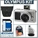 Olympus E-P1 Pen, Interchangeable Lens Digital Camera Kit, with M.Zuiko Digital 17mm f/2.8 Silver Lens & Optical Viewfinder (VF-1), 4GB SD Memory Card, Spare BLs-1 Lithium-Ion Rechargeable Battery, Camera Case, USB 2.0 SD Card Reader
