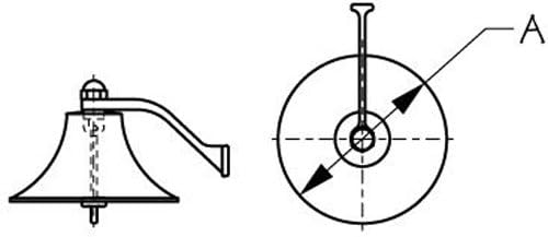 455001 Brass Bell 6 inch Chrome Plated