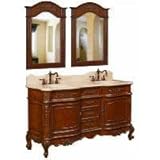 IMAGE OF Belle Foret BF80046R Double Basin Bathroom Vanity, Dark Cherry