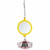 Bird Toy Double Sided Mirror & Bell On Chain Large