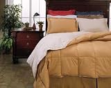 Royal Velvet Reversible Down Twin Comforter Set, Camel/Tan
