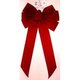 10 x 22-Inch Red Velvet Bow