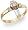 14K Gold Three-Tone Cross and Heart Ring