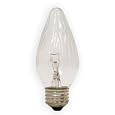 GE Lamps 85982 25-Watt Crystal Clear Flame Tip Ceiling Fan Bulbs, 12-Pack