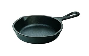 Lodge H5MS Heat Enhanced and Seasoned Cast Iron Mini Skillet, 5-Inch