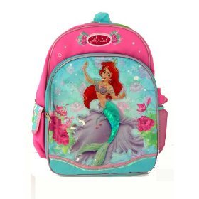 Disney Princess Little Mermaid School Backpack -Full size Ariel School Bag