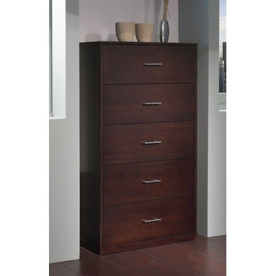 Modus Furniture 3C2284 Modera Five Drawer Chest, Chocolate Brown