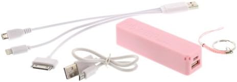 Plus1Charge Portable Mobile Device Charger 2200 mAh - Light Pink - Portable Battery - Suitable for Cell Phones, Tablets, E-cigs, Cameras and MP3 Players - WHOLESALE OFFER (Amazon full color usb device)