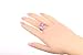 YAZILIND Women's Ring with Princess Cut Big Stone Pink Purple Cubic Zirconia Cz US Size 9