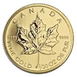 2015年製 金地金　カナダ　メイプルリーフ金貨　 1/20オンス