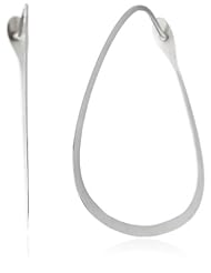 Melissa Joy Manning "MJM Classic" Sterling Silver Triangle Hoop Earrings