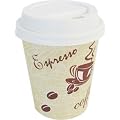 6 Pappbecher mit Deckel Coffee to go 0,2l
