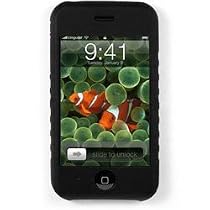SOFT SILICON SILICONE CASE for APPLE iPhone 1st Gen (NOT for iPhone 3G) * BLACK* W/ FULL FRONTAL iPhone 1st Gen (NOT for iPhone 3G) SPECIFIC LCD SCREEN PROTECTOR SHIELD