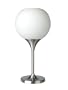 Lite Source LS-2533PS/FRO Flare Table Lamp, Polished Steel with Frost Glass Ball