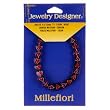 Heart Millefiori Glass Bead, 7 In. Strand