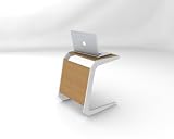 Alphason Oak Laptop Table With White Legs