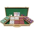 500 Chip Tri-Color Triple Crown Set w/Genuine Oak Case