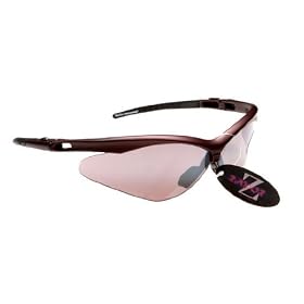 RayZor Professional Lightweight Dark Red UV400 Sports Wrap Golf Sunglasses, With a Smoked Mirrored Anti-Glare Lens