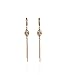 YAZILIND Charming Smooth 18k Gold Filled Cubic Zirconia Unique Design Dangle Drop Earrings for Women