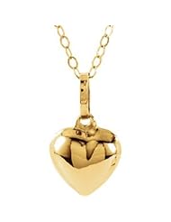 Youth Puffed Heart Pendant 14K Gold Yellow 19510