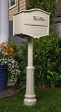 Geneva Post Mount Locking Mailbox Black