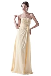 Strapless Organza Evening Dress/Bridesmaid Dress/Prom Dress 