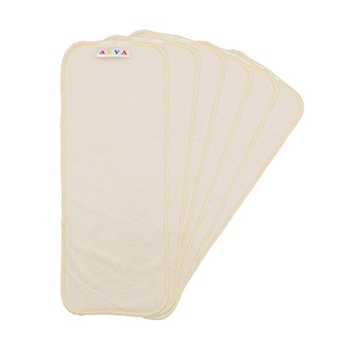 ALVABABY 3-Layers Antibacterial Bamboo Viscose Diaper Inserts / Diaper Liners Super Water Absorbent For Cloth Diapers 6PCS 6X