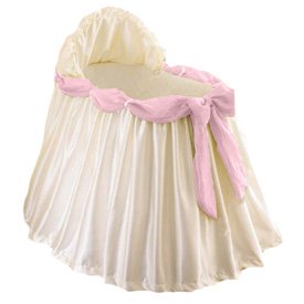 Swag Bassinet Set - with Pink Sash