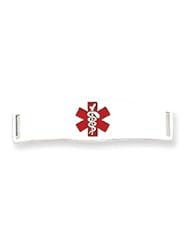 14k Gold White Gold Medical Jewelry ID Plate