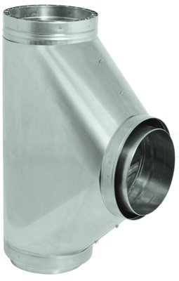 DuraVent W2-WBT12 Stainless Steel AL29-4C 12 Inch Double Wall Wide Mouth Boot Tee From the FasNSeal Series