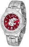 Washington State Cougars NCAA Anochrome Competitor Mens Watch (Steel Band)