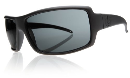Electric EC/DC XL Rectangular Sunglasses,Matte Black Frame/Grey Lens,one size