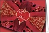 Be My Valentine, Velvet Fabric Envelope Card