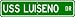USS LUISENO ATF 156 Street Sign - Navy