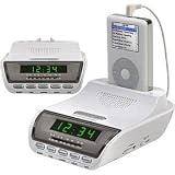 MP3 Clock Radio - Alarm Clock and Docking Station (White) (5.5