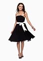 Astrapahl, Knielanges elegantes Abend - Cocktailkleid, mit Schleife, Farbe schwarz