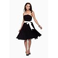 Astrapahl, Knielanges elegantes Abend - Cocktailkleid, mit Schleife, Farbe schwarz