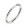 Plain Silver Decorated Stackable Band Ring