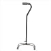 Drive Medical Designer Series Large Base Quad Cane with Comfortable Foam Rubber Hand Grip, Red, Large Base