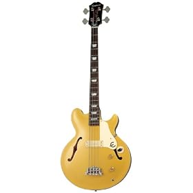 Epiphone Jack Casady Electric Bass Guitar, Metallic Gold