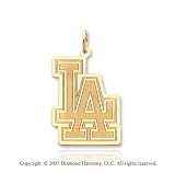 14k Yellow Gold Los Angeles Dodgers 'LA' Fine Pendant
