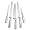 The Ex 5-Piece Stainless-Steel Knife Set with Unique Holder, Black