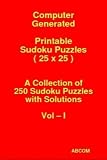 Printable Sudoku Puzzles 25x25 Vol - I