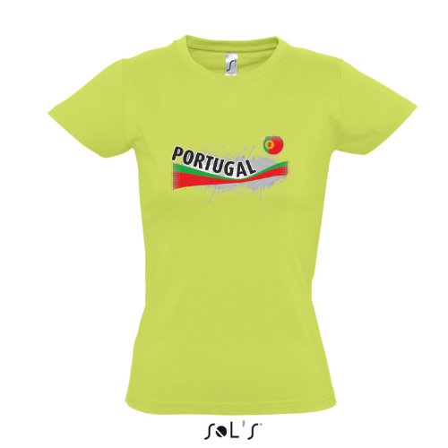 Fanshirt-Damen PORTUGAL Ländershirt EM / WM Trikot S-XXL , Apple green , S