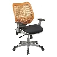 Office Star Products Space REVV Series Mesh Chair in Tang